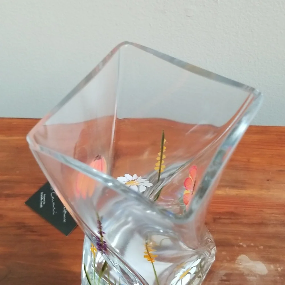 Nobile Blown and Handpainted Meadow Twist Vase - Picture 7 of 8